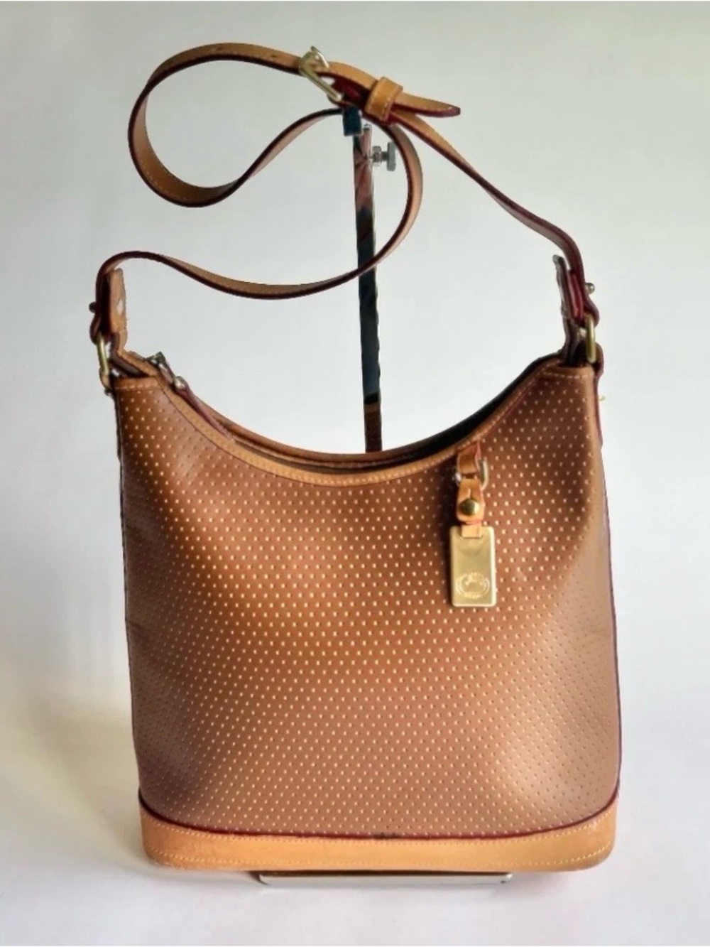 Dooney & Bourke Tan Brown Leather Hobo Shoulder Bag